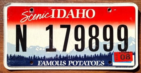 Idaho 2018 - tablica z USA