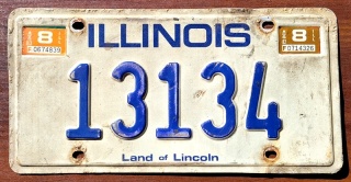 Illinois 1983 - tablica z USA