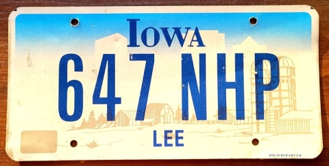 Iowa - tablica z USA