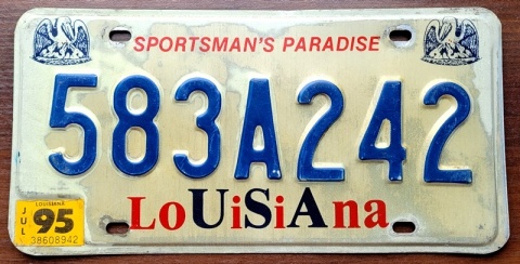 Louisiana 1995 - tablica z USA