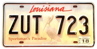 Louisiana 2018 - tablica z USA