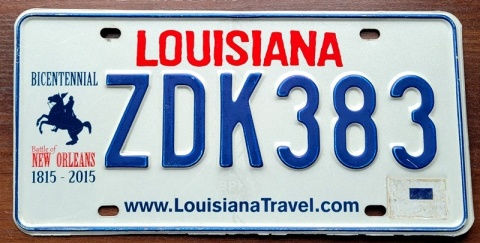 Louisiana - tablica z USA