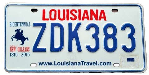 Louisiana - tablica z USA