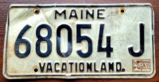 Maine 1986 - tablica z USA