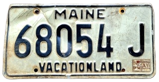 Maine 1986 - tablica z USA