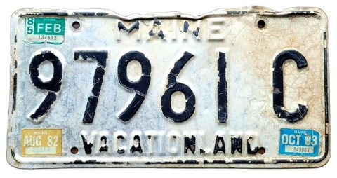 Maine 1985 - tablica z USA