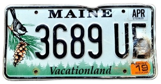 Maine 2019 - tablica z USA
