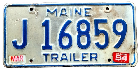 Maine 1994 - tablica z USA