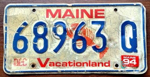 Maine 1994 - tablica z USA