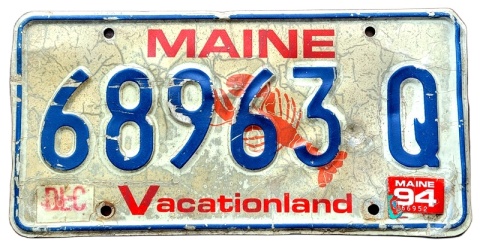 Maine 1994 - tablica z USA