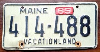 Maine 1965 - tablica z USA