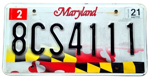 Maryland 2021 - 111 - tablica z USA