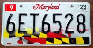 Maryland 2023 - tablica z USA