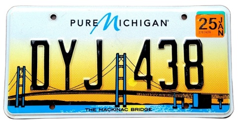 Michigan 2025 - tablica z USA
