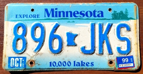 Minnesota 1999 - tablica z USA