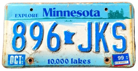 Minnesota 1999 - tablica z USA