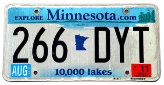 Minnesota 2011 - tablica z USA