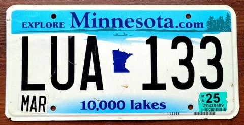 Minnesota 2025 - tablica z USA