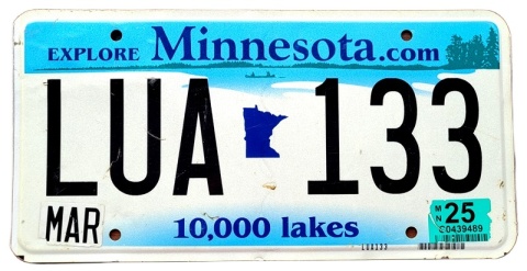 Minnesota 2025 - tablica z USA