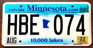 Minnesota 2022 - tablica z USA