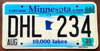 Minnesota 2021 - tablica z USA