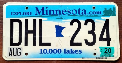 Minnesota 2021 - tablica z USA