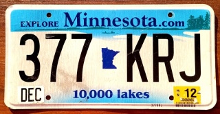 Minnesota 2012 - tablica z USA