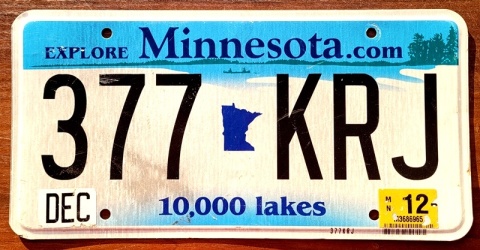 Minnesota 2012 - tablica z USA
