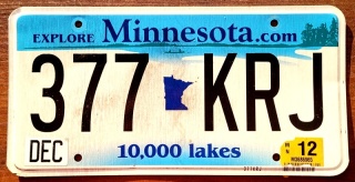Minnesota 2012 - tablica z USA