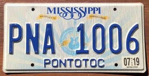 Mississippi 2019 - tablica z USA