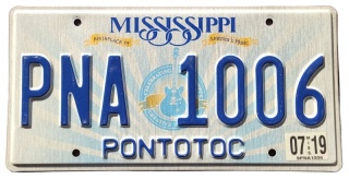 Mississippi 2019 - tablica z USA