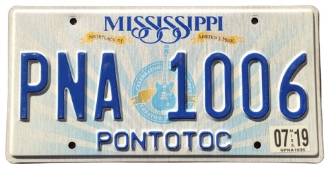 Mississippi 2019 - tablica z USA