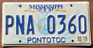 Mississippi 2019 - tablica z USA
