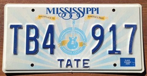 Mississippi - tablica z USA