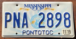 Mississippi 2019 - tablica z USA