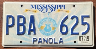 Mississippi 2019 - tablica z USA