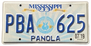 Mississippi 2019 - tablica z USA