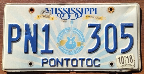 Mississippi 2018 - tablica z USA