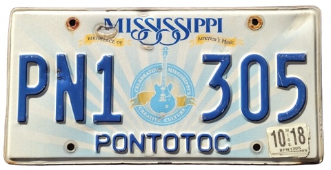 Mississippi 2018 - tablica z USA