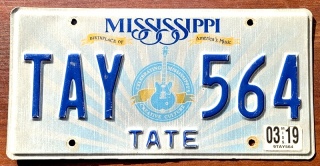 Mississippi 2019 - tablica z USA