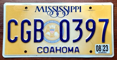 Mississippi 2023 - tablica z USA