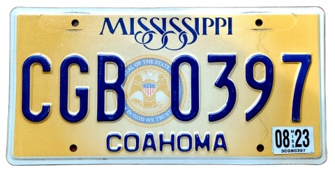 Mississippi 2023 - tablica z USA