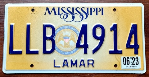 Mississippi 2023 - tablica z USA