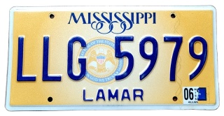 Mississippi - tablica z USA