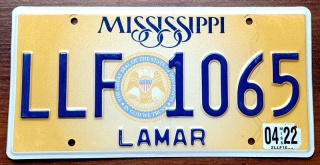 Mississippi 2022 - tablica z USA