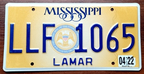 Mississippi 2022 - tablica z USA