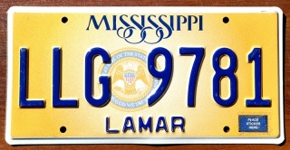 Mississippi - tablica z USA