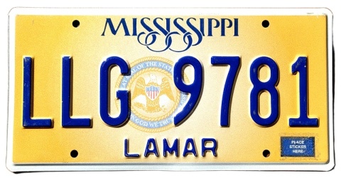 Mississippi - tablica z USA