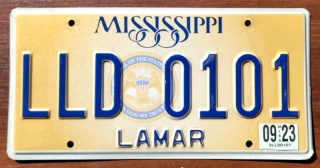 Mississippi 2023 - tablica z USA