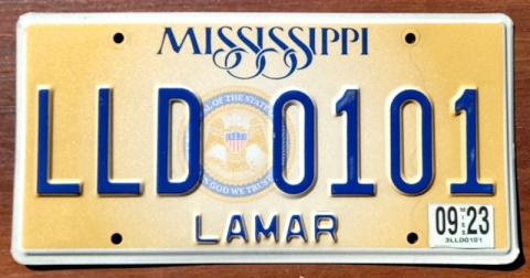 Mississippi 2023 - tablica z USA
